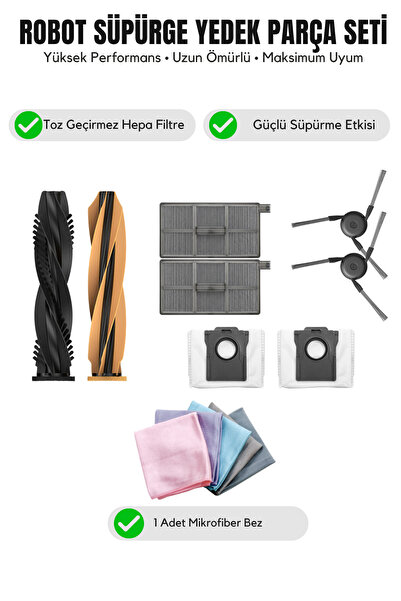Asgard Grup Συμβατό με Dreame Aqua10 Roller: 1 κύρια βούρτσα, 2 πλαϊνές βούρτ...