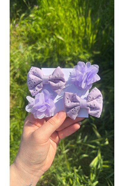 Toka Perisi Σετ παιδικών αγκράφες 4 τεμαχίων Lila Fisto Fiyonk Frida