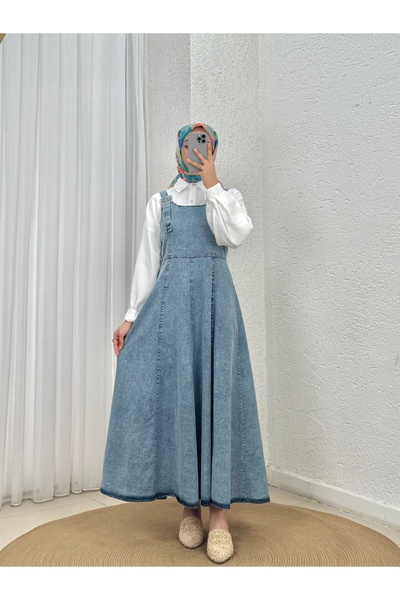 MİHRA STORE Solsa Kemer Geçişli Kulplu Kot Jile-BN4579 Μπλε