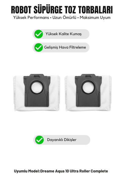 Asgard Grup Σακούλα σκόνης Dreame Aqua10 Ultra Roller, πλήρως συμβατή, σε συσ...