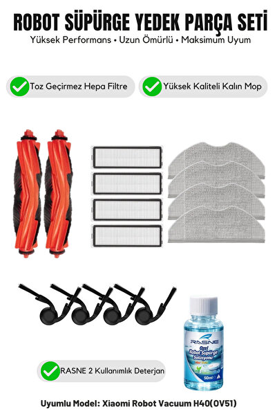 Asgard Grup Aspirator robot H40(OV51) Compatibil 2 perii principale 4 perii l...
