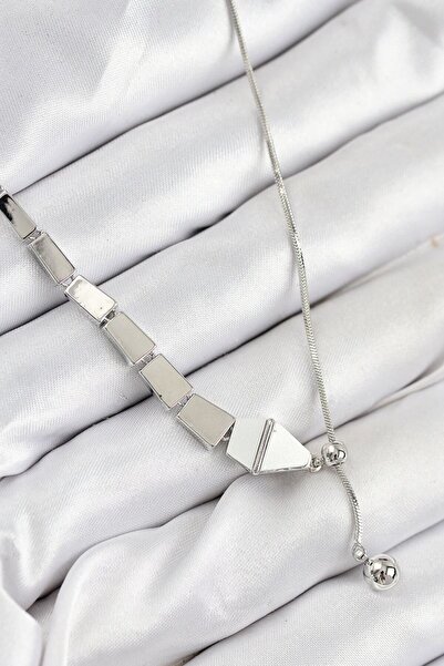 norsary Brass Snake Model Silver Color Elevator Women's Necklace