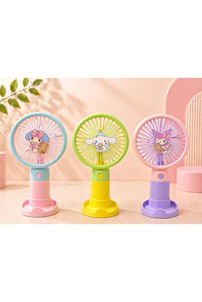Store My Melody Kuromi Şarjlı Mini El Fanı 3 Kademeli Taşınabilir USB Fan 18*...