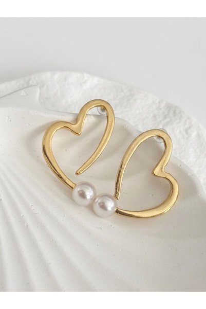 Filiya Heart earrings with pearls