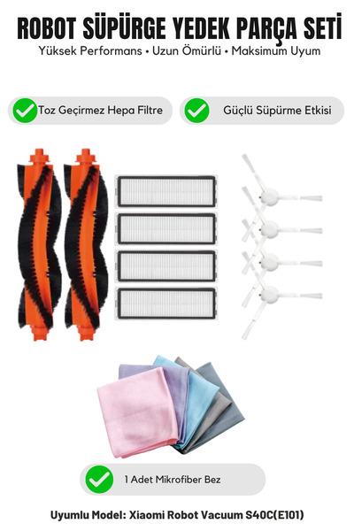 Asgard Grup Ρομποτική σκούπα S40C(E101) Συμβατή με 2 κύριες βούρτσες, 4 πλαϊν...