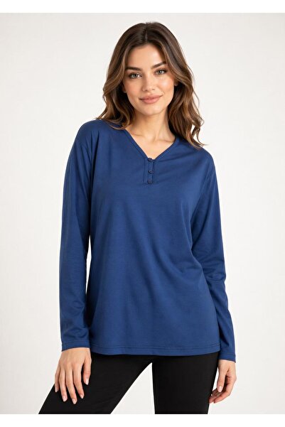 Kuraff Giyim ΜΠΛΟΥΖΑ ΜΕ ΛΟΥΡΑΚΙ ΣΕ ΣΧΗΜΑ V ΚΑΙ ΚΟΥΜΠΙΑ, ΕΠΟΧΙΑΚΗ, ΑΠΟ ΧΤΕΝΙΣΜ...