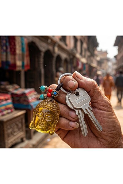 Kuzey Tacı Μπρελόκ με σχέδιο Mystical Buddha, Λεπτομερές Χειροποίητο Στολίδι ...