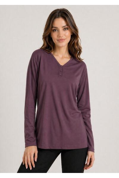 Kuraff Giyim ΜΠΛΟΥΖΑ ΜΕ ΛΟΥΡΑΚΙ ΣΕ ΣΧΗΜΑ V ΚΑΙ ΚΟΥΜΠΙΑ, ΕΠΟΧΙΑΚΗ, ΑΠΟ ΧΤΕΝΙΣΜ...