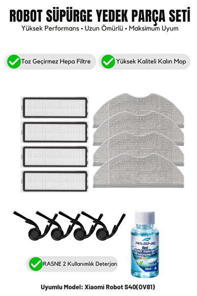 Asgard Grup Aspirator robot S40 (OV81) compatibil 4 perii laterale 4 filtre 4...