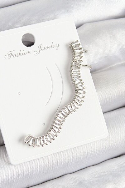 norsary Brass Waterway Model Silver Color Right Cartilage Earring