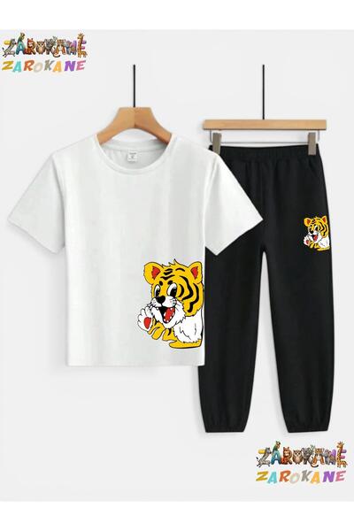 ZAROKANE Yandan Aslancik Printed Top and Bottom Track Suit/T-Shirt Two-Piece ...