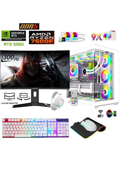 Apphirex TCX57 Ryzen 5 7500F 16GB DDR5 512GB M2 SSD RTX5060 27'' Curved 300Hz...