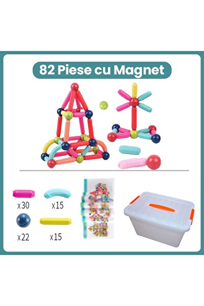 Flippy Μαγνητικά Τουβλάκια για Παιδιά, Flippy, Σετ 82 Τεμαχίων σε Διαφορετικά...