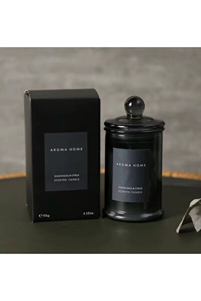 Aroma Home شمعة معطرة فاخرة طبيعية في وعاء زجاجي مع غطاء، تصميم مثالي لديكور ...