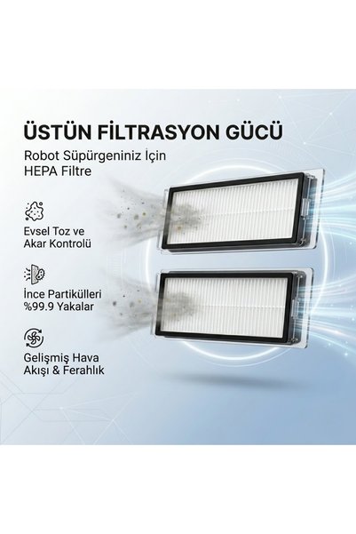 Asgard Grup Roborock Qrevo L Pro Uyumlu 2 Ana Fırça 4 Yan Fırça 4 Filtre 4 Mop 1 Deterjan 4 Toz Torbası