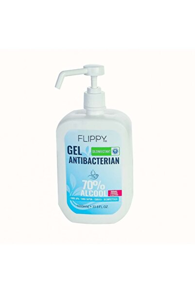 Flippy Αντισηπτικό τζελ χεριών με 70% αλκοόλη με αντιβακτηριακή δράση, 1000 ml