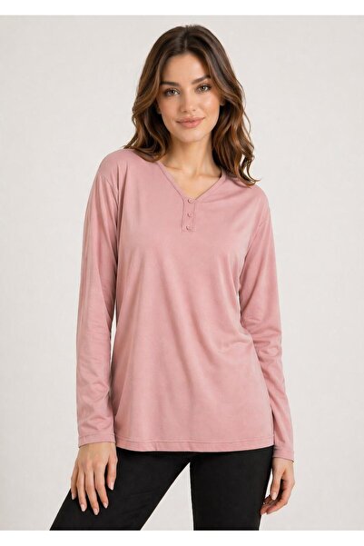 Kuraff Giyim ΜΠΛΟΥΖΑ ΜΕ ΛΟΥΡΑΚΙ ΣΕ ΣΧΗΜΑ V ΚΑΙ ΚΟΥΜΠΙΑ, ΕΠΟΧΙΑΚΗ, ΑΠΟ ΧΤΕΝΙΣΜ...