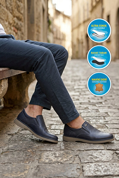Generic Brand 329 m Navy Blue-Beige Men's Casual Shoes