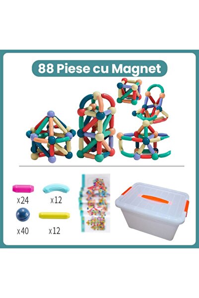 Flippy Μαγνητικά Τουβλάκια για Παιδιά, Flippy, Σετ 88 Τεμαχίων σε Διαφορετικά...