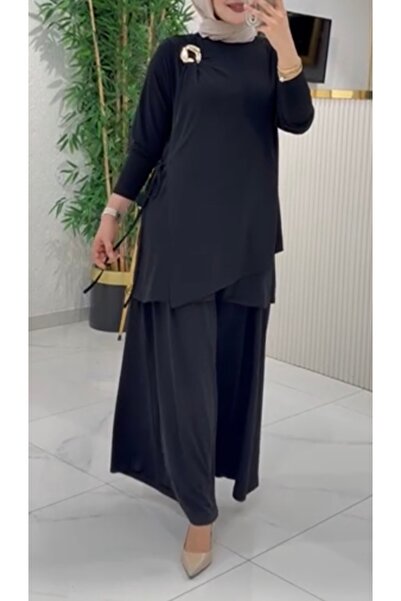 TUGBA COLLECTION Yeni Sezon Parçalı Tasarım Bel bağlamalı Omuz Düğme Detaylı ...