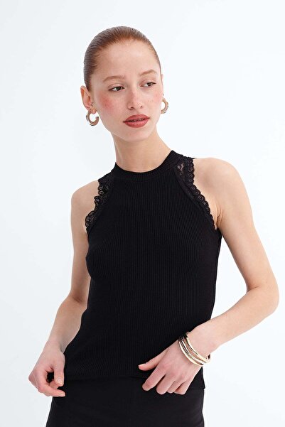 Addax Δαντελωτό Πλεκτό Τοπ Α2957