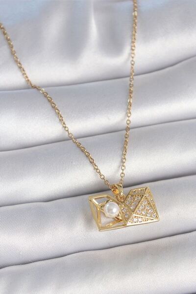 norsary 316L Steel Gold Color Chain Zircon Stone Opening Pearl Diamond Model ...