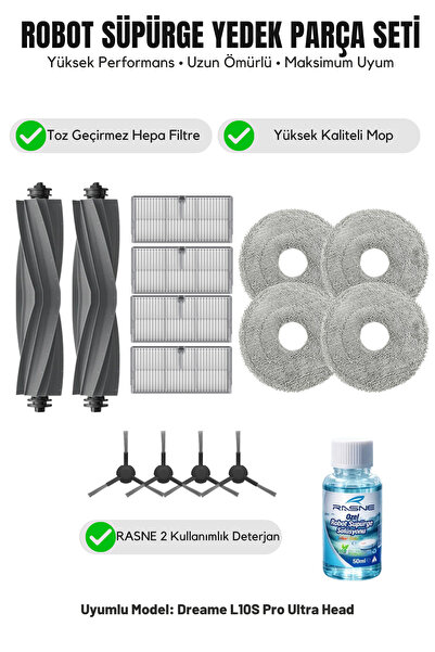 Asgard Grup Dreame L10S Pro Ultra Head Συμβατό με 2 κύριες βούρτσες, 4 πλευρι...