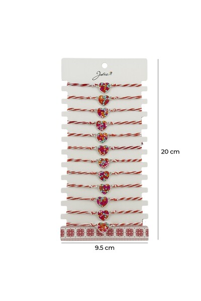 Flippy Βραχιόλι Martisor για Γυναίκες, Jolie, Πολύχρωμο σχέδιο καρδιάς, Σετ 1...