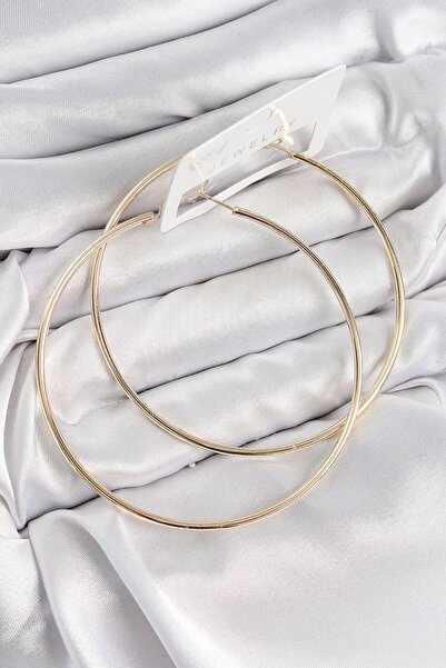norsary Brass Ring Model Gold Color Women's Earrings
