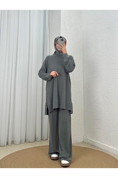 MİHRA STORE Σετ ζενάλ με φερμουάρ στο πλάι και παντελόνι-ΕΥ3100 Μέντα