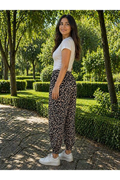 erasra class Women's Shalwar, Flexible Viscose Fabric. Leopard Pattern with P...