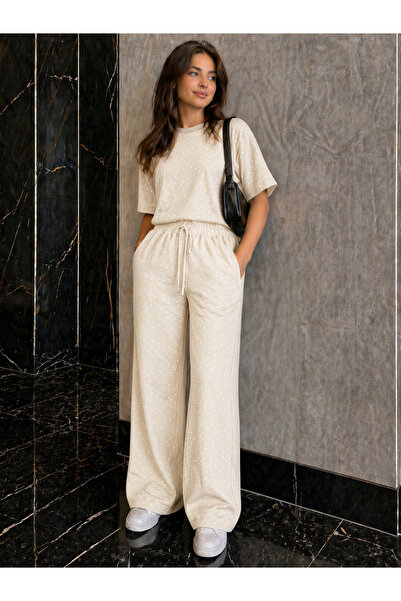 pass&pass Σετ δύο τεμαχίων από ύφασμα Modal με λεπτομέρεια από πέτρα και άνετ...