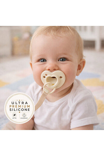 Tgm Baby Ultra Premium Silikon Kalpli Emzik Plus (Cream butter)