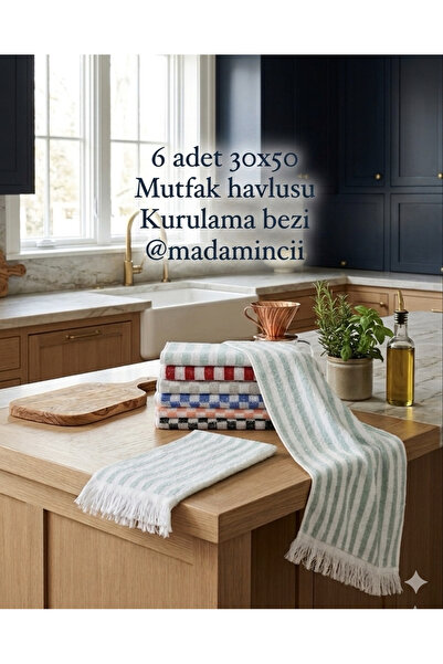 MADAMİNCİ Mutfak Havlusu & Kurulama Bezi 6’lı Set