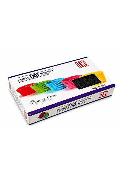 BENS 1 No Siyah Kağıt Kek Kapsülü 30x23 mm 1000 Adet Muffin Cupcake Kalıbı