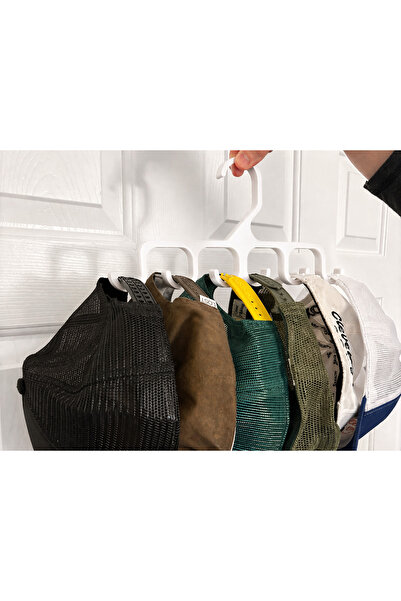 Print Zone Hat Rack and Closet Organizer - 6 Capacity Hat Holder Hanger