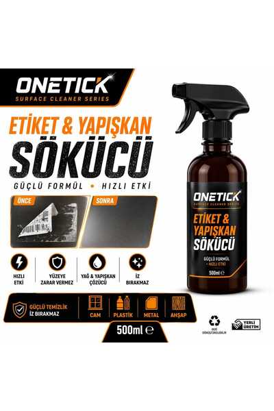 Onetick Etiket Yapışkan Bant Sticker Sökücü - Yapışkan İz Sökücü Fısfıs Sprey...