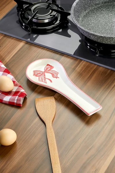 Akkoyunlu home Κεραμική θήκη για κουτάλια με σχέδιο κορδέλας, 27 εκ., για το ...