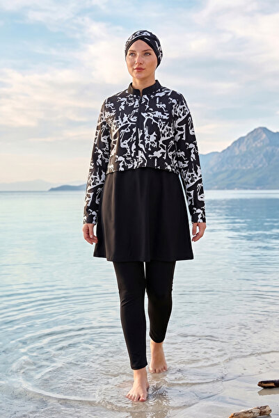 Haliç Mayo Μαγιό με σχέδια, πλήρως καλυμμένο, τεσσάρτερ, 13 Μαύρο06