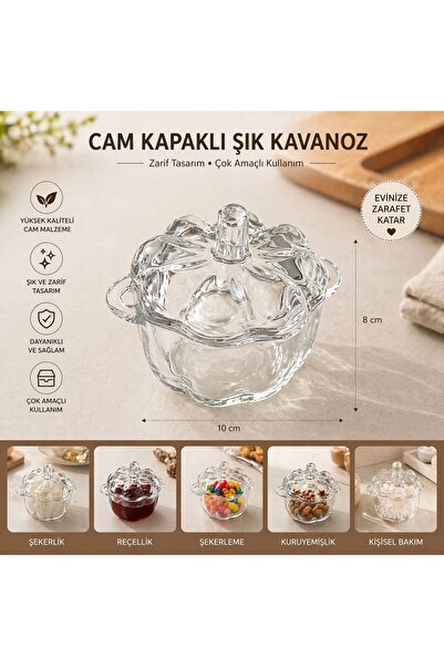 Molino Cam Balkabağı Kavanoz & Şekerlik
