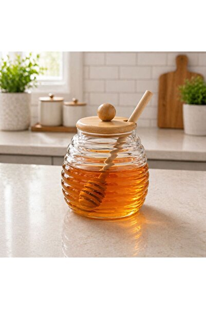 Coşev Borosilikat Cam Bal Kavanozu 450 ml