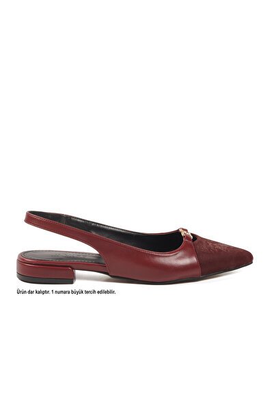 AYAKMOD Γυναικείες μπαλαρίνες Claret Red Light 312553 Z Slim Fit