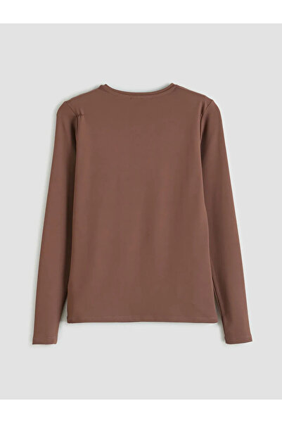 LC Waikiki Καφέ γυναικείο κορμάκι με λαιμόκοψη