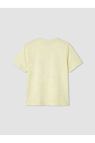 LC Waikiki Κίτρινο κεντημένο γυναικείο αθλητικό μπλουζάκι με απαλή υφή