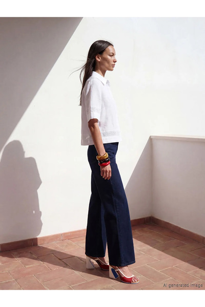 LC Waikiki Λευκό Crop γυναικείο πουκάμισο