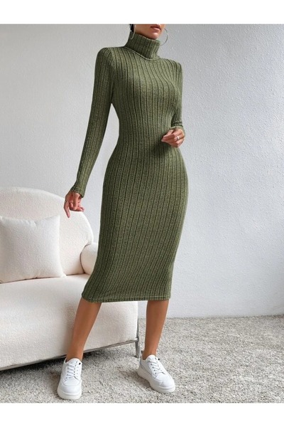 Iuliashop Rochie midi Tomasa Kaki - S