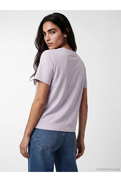 LC Waikiki Λιλά Μπλουζάκι Γυναικείο Με Κέντημα