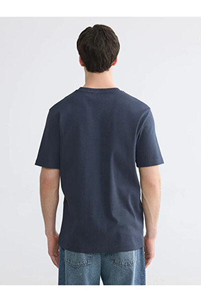 LC Waikiki Tricou pentru bărbați, albastru bleumarin, cu guler rotund