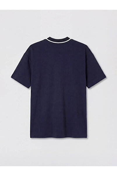 LC Waikiki Γυναικείο μπλουζάκι Navy Blue Crew Neck Soft Touch