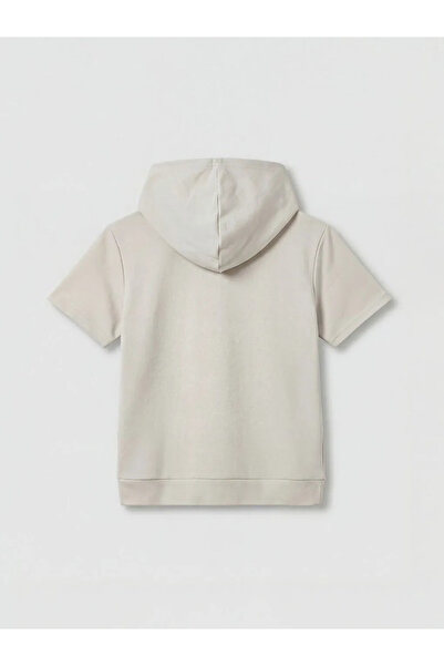 LC Waikiki Μπεζ μπλουζάκι και σορτς για αγόρια με στάμπα σλόγκαν